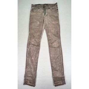 PLEIN SUD JEANIUS Men's 28 Pants Slim Buck Skin Looking Jeans MOROCO MADE Waxy